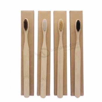 Biodegradable bamboo toothbrush charcoal bristles for baby kids child