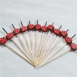 Eco-Friendly Disposable Decorative color fancy  bamboo cocktail sticks