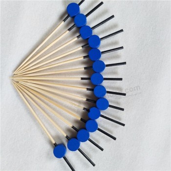 decorative color natural  bamboo fruit heart skewers