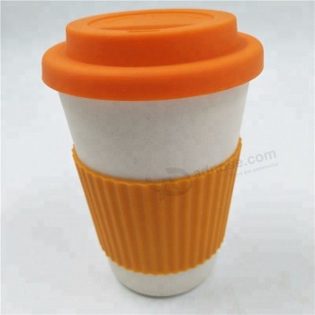Taza de café de fibra de bambú de alta calidad personalizada taza de viaje