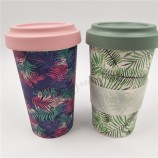 460ml popular bamboo fiber travel coffee mug with FDA