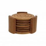 Titulaire en bois blanc absorbant thé coaster en bois