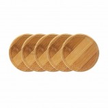 Palette de café en bois taille standard coupe coaster thé en bambou