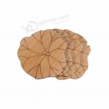 Bebida madeira em branco custom olive bark table coaster