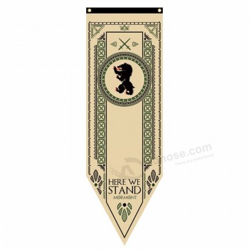 Game of Thrones House Mormont Tournament Banner Digital Printing Unique Outdoor Advertising Flag For Kids Students Fans