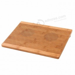 Bandeja de mesa de regazo portátil de bambú natural ajustable