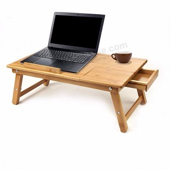 Bamboo Stand Tilt Laptop Desk Wood