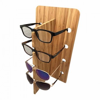 Soporte de exhibición de gafas de gafas de bambú
