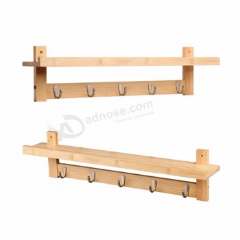 Projetado de madeira stand coat de parede rack