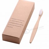 Custom Logo Eco Friendly Natural 100% Wooden Toothbrush