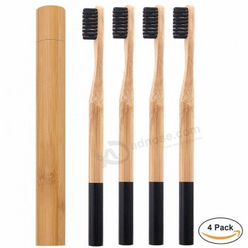 Escova de dentes de bambu feita sob encomenda biodegradável de bambu