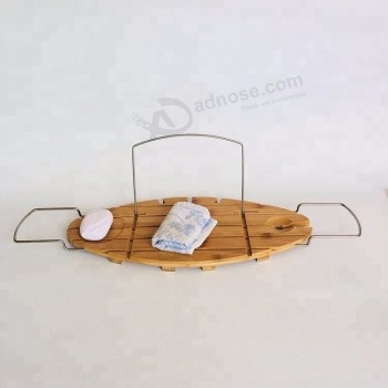 Multi-Bandeja funcional da banheira do transportador da banheira de bambu