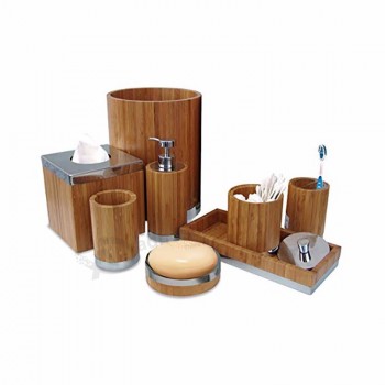 Collection Bamboo Luxury Bathroom Accessories Set