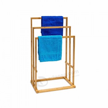 3 Towels Bamboo Standing Towel Rack