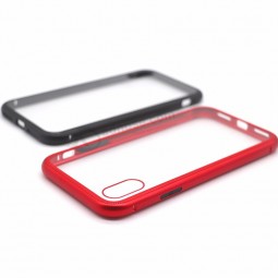 Iphone x豪华钢化玻璃全罩保护套磁性金属保护套手机壳/XMAX/8p