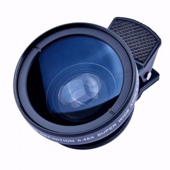 Lente ojo de pez súper gran angular macro lente de la cámara clip en kits de lentes de teléfono móvil