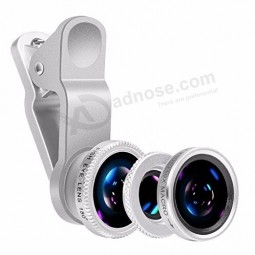 Lente fish eye universale 3 in 1 fisheye+Angolo ampio+Obiettivo cellulare macro lente mobile camara