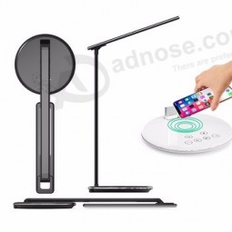 2019 Modern Office Table USB LED Lamp Folding Touch Eye Protection Home Desk Lamp Fast Wireless Charger