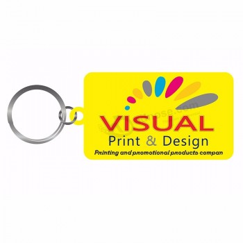 Custom logo key chain die cut shape silicone keychain for market promotion with high quality