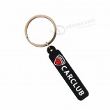 Le logo de la compagnie a personnalisé le support de clé de keychain de PVC 3d en relief pour la promotion