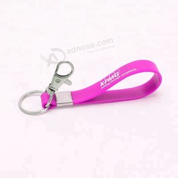 Kundenspezifischer Logo-Gummi-Schlüsselanhänger aus Silikon mit Schlüsselanhänger