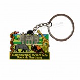 Oem usine 3d porte-clés en plastique mignon mignon de porte-clés d'animal en PVC de PVC
