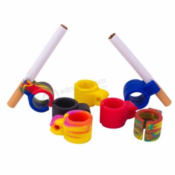Groothandel custom bpa-vrij siliconen sigaret vinger rokende ring