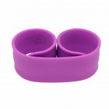 Op maat logo rubber snap armband siliconen slap polsband voor kinderen
