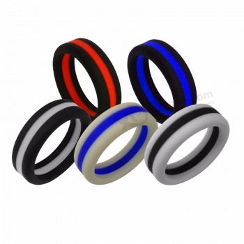 classic Silicone Rubber Wedding rings Durable Comfortable finger bands