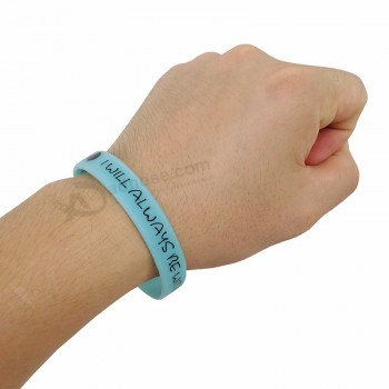 Logo imprimé bracelet de promotion de la mode bracelet en silicone