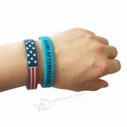 silicone wristband sports customized logo rubber bracelet for promotional gifts