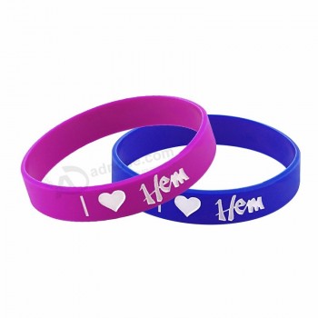 Custom logo silicone wristband factory price rubber bracelet for girls