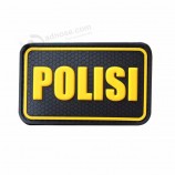 Adesivo de rótulo de nome de silicone militar personalizado patches de plástico com logotipo