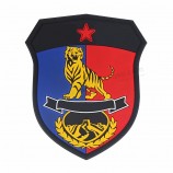 Markenlogo leuchten im dunklen Licht PVC Gummi Moral Patch Haken gesicherte Silikon-Abzeichen