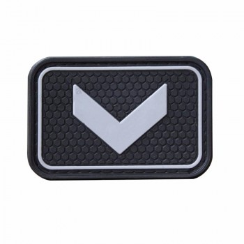 Soft pvc patch logo custom hook loop durable rubber badge