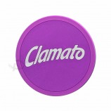 laser cut blank Heat insulation drink coaster round shape rubber coffee anti slip cup mat