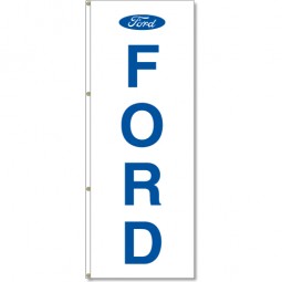 Manufacturers custom high-end 3x8 ft. Vertical Ford Logo Flag