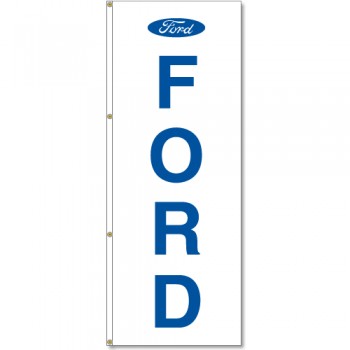 Manufacturers custom high-end 3x8 ft. Vertical Ford Logo Flag