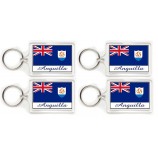 Souvenir Anguilla Flag Double Sided Acrylic Key Rings Wholesale Lots (Large) (16)