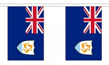 Anguilla String 10 Flag Polyester Material Bunting - 3m (10') Long