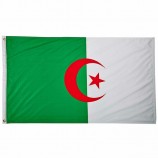 3x5ft大型数字印刷聚酯国家阿尔及利亚国旗