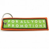 fashion custom design embroidered chain aviation tags Oem Key chains safety Tag