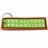 Fashion Custom Design Embroidered Chain Aviation Tags Oem Key Chains Safety Tag