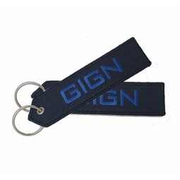 Oem Car keychains embroidery airline luggage Bag Tag lanyard phone Id card holder