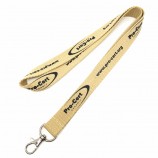 woven silk-screen printing lanyard with metal hook buckle