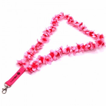 promotional hawaiian Lei flower garland party necklace lanyard