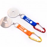 billiger Aluminiumreiseknopfkarabiner mit Logo