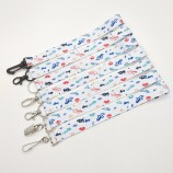 Mischfarbe flache Polyester billig personalisieren einzelne benutzerdefinierte Lanyard