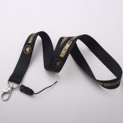 benutzerdefinierte Siebdruck Lanyard Gold Silber Metallic-Druck
