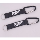 promotional custom carabiner short lanyard with strap keying